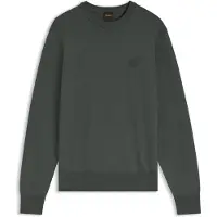BOSS Sweater i bomuldsblanding med logopatch