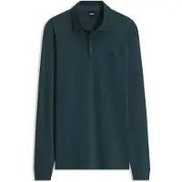 BOSS Poloshirt med lange ærmer i interlock-bomuld med logo