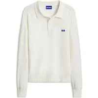 HUGO Oversized-fit polosweater i bomuld