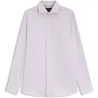 BOSS Regular-fit skjorte i finstribet italiensk bomuld