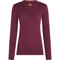 Icebreaker - Skiundertøj dame - W Merino 200 Oasis LS Crewe Dk Berry til UnisexUld - Størrelse M - Lilla