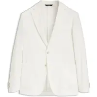 BOSS Blazer med slim fit i en blanding af bomuld og kashmir