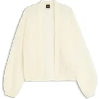 BOSS Relaxed-fit cardigan med åbenstrikket struktur
