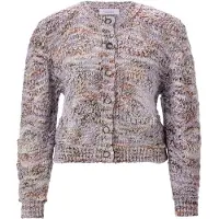 Rich & royal Cardigan cognac / lyselilla / naturhvid