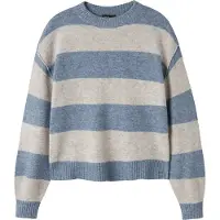 LMTD Bluse - Strik - Short - Noos - NlfBynthe - Ombre Blue/Peyot - - 13-14 år (158-164) - Bluse