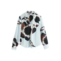 Next Bluse pastelblå / kastaniebrun / sort / offwhite