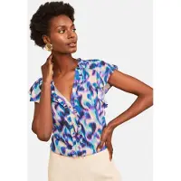 Love & roses Bluse creme / blå / natblå / lilla