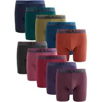 Next Boksershorts blå / navy / mørkegrå / smaragd / kiwi / lilla / violetblå / hummer / pink / kirsebærsrød