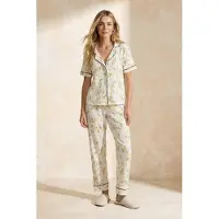 Trendyol Pyjamas gul / mørkegrøn / hvid