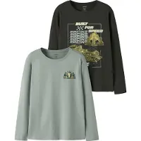 Name it Shirts 'NKMVICTOR' lysegul / antracit / pastelgrøn / mørkegrøn