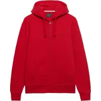Superdry Superdrytil mænd. M2014703A Essential Logo hættetrøje med lynlås rød (XXL), Casual, Bomuld