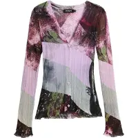 Desigual Cardigan oliven / pastelgrøn / lyselilla / vinrød