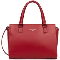 LANCASTER PARIS Håndtaske 'Lancaster Sac à main Zippée M Smooth Carmin' rød