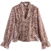 Next Bluse choko / hvid