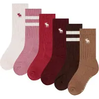 Abercrombie Kids Sokker creme / brun / karamel / mørkebrun / gammelrosa / rød
