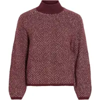 Vila Lory Knit Striktrøje Med Høj Hals