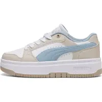 Puma Rebound Femme Low Sneakers Women, Shoes, Silver Fog/Sea Illusion/White, 37