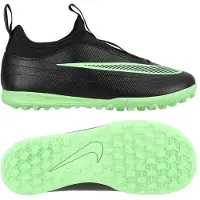 Nike Mercurial Vapor 17 Club Laceless TF Shadow - Sort/Grøn Børn - Turf (TF), størrelse 31½