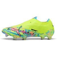 Puma ULTRA NITRO 7 ULTIMATE ADVANCED LEVEL FG Laceless Football Boots Unisex, Shoes, White/Blue Glimmer/Pink Glimmer, 40.5