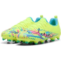 Puma ULTRA 7 MATCH ADVANCED LEVEL FG/AG Football Boots Youth, Age, White/Blue Glimmer/Pink Glimmer, 30