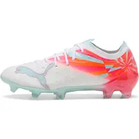Puma ULTRA NITRO 7 ULTIMATE BRILLIANCE FG Football Boots Women, Shoes, White/Ultra Orange/Pink Alert, 42.5