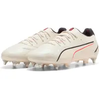 Puma KING 20 ULTIMATE MxSG Football Boots Unisex, Women, Sugared Almond/Black/Ultra Red, 44.5