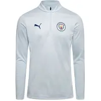 Puma Manchester City Træningstrøje Warm up 1/4 Lynlås - Blå - , størrelse Large