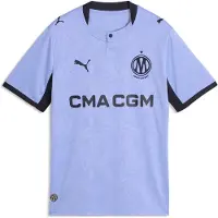 Puma Olympique de Marseille 26/27 Third Jersey Youth, Clothing, Lavendar Pop/New Navy, 13-14Y