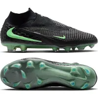 Nike Phantom 6 Elite High Cut FG Shadow - Sort/Grøn - Græs (FG), størrelse 44½