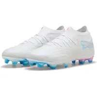 Puma FUTURE 9 ULTIMATE WHITE FG Football Boots Unisex, Sport, White/Luminous Blue/Luminous Pink, 40.5