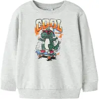Name it Sweatshirt - NmmLorenzo - Light Grey Melange - - 3 år (98) - Sweatshirt