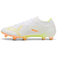Puma ULTRA NITRO 7 ULTIMATE WHITE FG Football Boots Unisex, Shoes, White/Yellow Alert/Heat Fire, 42.5