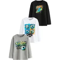 Next Shirts azur / grå / sort / hvid