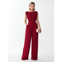 BWLDR Jumpsuit 'STELLA' mørkerød