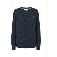 U.S. POLO ASSN. Cardigan ' UW V-neck ' safir