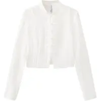 Mango Bluse 'MANDARIN' creme