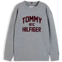 Tommy Hilfiger Shirts 'BRAND LOVE' grå-meleret / mørkerød