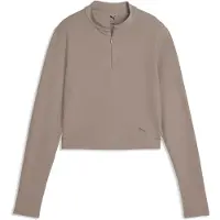 Puma CLOUDSPUN Quarter-Zip Long Sleeve Top Women, Performance, Mouse Gray, S