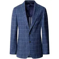 Hackett London Hackett Londontil mænd. HM4400233 Jakke Cott Mel blå (44/32), Casual, Bomuld, Klassisk