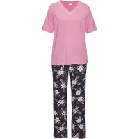 LASCANA Pyjamas navy / lyseblå / bær / gammelrosa