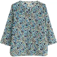 Seasalt Cornwall Bluse 'Watercolour Sketch' navy / turkis / oliven / hvid