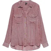 Vero Moda Bluse 'VMBUMPY' vinrød / hvid