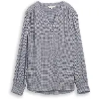 Tom Tailor Bluse lyseblå / sort / hvid