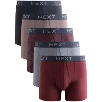 Next Boksershorts beige-meleret / marin / basalgrå / bær / mørkerød