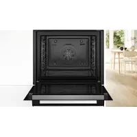 Bosch Serie | 4 HBA272BB3 - Ovn - til indbygning - niche - bredde: 56 cm - dybde: 55 cm - højde: 58.5 cm - med selv-rengøring - Klasse A+ - sort