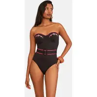 Love & roses Formgivende badedragt oliven / pink / rosé / sort