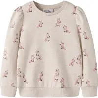 Name it Sweatshirt - NmfLaurie - Peyote Melange - - 6 år (116) - Sweatshirt
