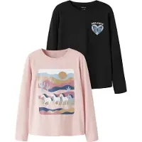 Name it Bluser & t-shirts 'NKFVIX' lyseblå / pastelpink / sort / hvid