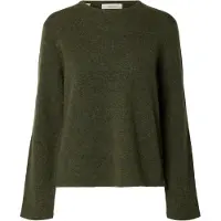 Selected Pullover 'SLWLULU' mørkegrøn