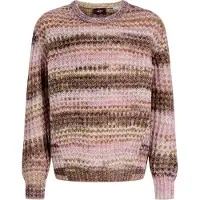 JJXX Pullover 'JXSIMONE SPACE' mørkebrun / oliven / rosé / lys pink